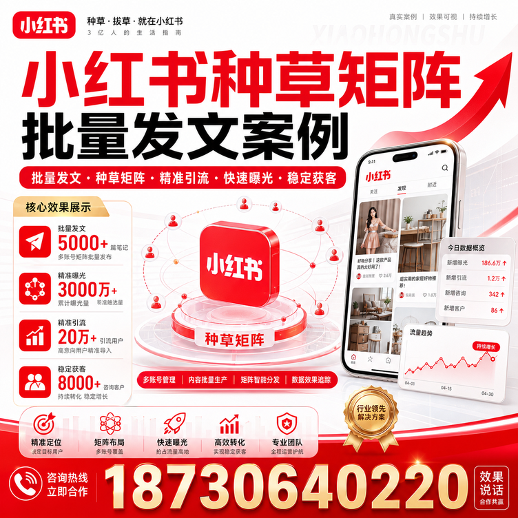 内江小红书种草矩阵批量发文案例
